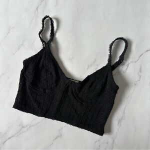 Pins and Needles US XS Black Crochet Bralette